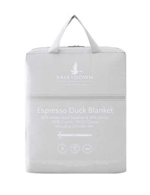 Fairydown Espresso Feather & Down Blanket, Grey Chateau product photo View 02 L