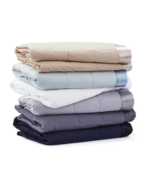 Fairydown Espresso Feather & Down Blanket, Steel Grey product photo View 03 L