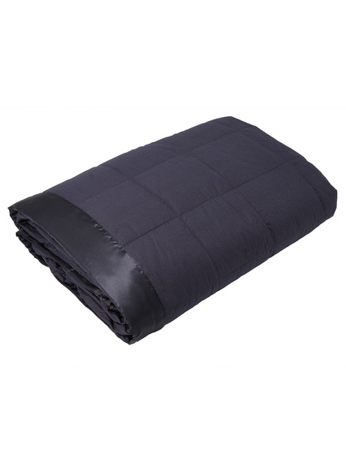 Fairydown Espresso Feather & Down Blanket, Blue Night product photo