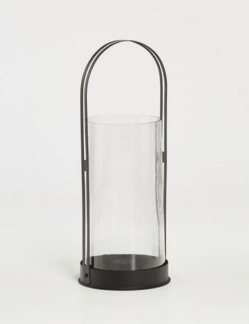 M&Co Metal & Glass Lantern, Large product photo