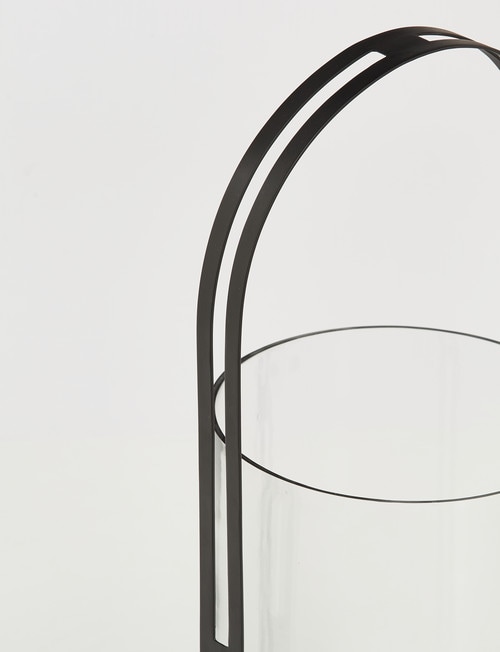 M&Co Metal & Glass Lantern, Large product photo View 02 L