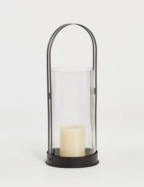 M&Co Metal & Glass Lantern, Large product photo View 03 L