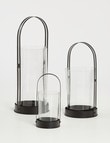 M&Co Metal & Glass Lantern, Large product photo View 04 S