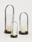 M&Co Metal & Glass Lantern, Large product photo View 05 S
