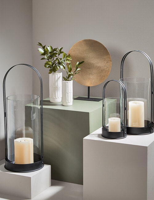 M&Co Metal & Glass Lantern, Medium product photo View 06 L