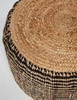M&Co Two Tone Cylinder Jute Pouf product photo View 02 S