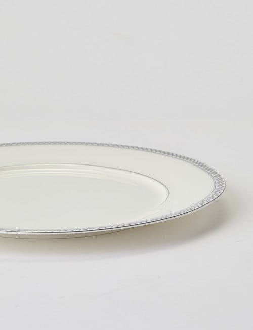 Amy Piper Leigh Dinner Plate, 26.5cm, White & Grey product photo View 02 L