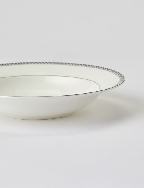 Amy Piper Leigh Rim Bowl, 23cm, White & Grey product photo View 02 L