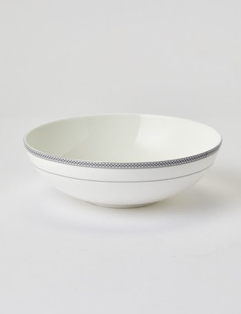 Amy Piper Leigh Coupe Bowl, 19cm, White & Grey product photo