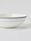 Amy Piper Leigh Coupe Bowl, 19cm, White & Grey product photo View 02 S