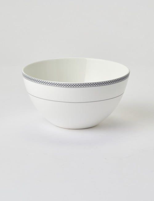 Amy Piper Leigh Bowl, 15cm, White & Grey product photo