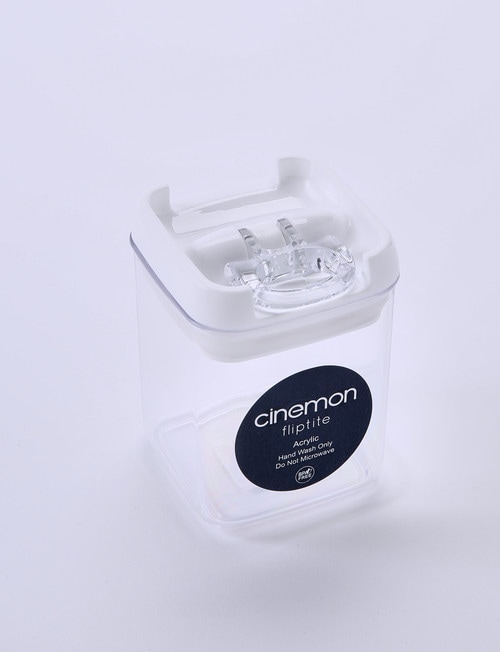 Cinemon Fliptite Square Container, 255ml, White product photo