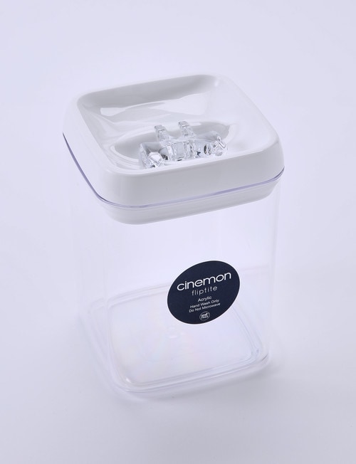 Cinemon Fliptite Square Container, 1.8L, White product photo