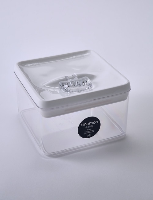 Cinemon Fliptite Square Cake Container ,3L, White product photo