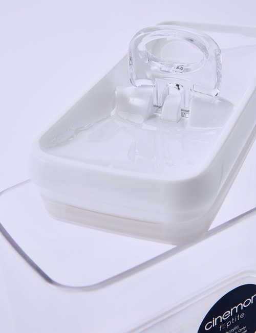 Cinemon Fliptite Rectangular Container, 1.8L, White product photo View 02 L