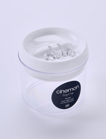 Cinemon Fliptite Round Container, 0.4L, White product photo