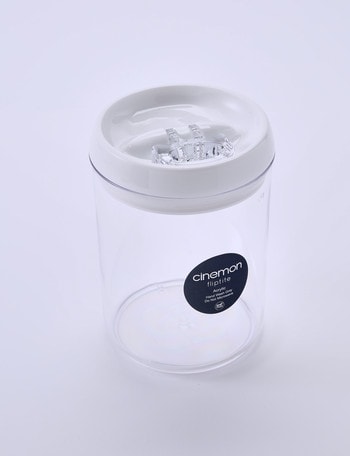 Cinemon Fliptite Round Container, 1.4L, White product photo