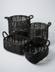 M&Co Cheveron Basket, 35cm, Black product photo View 02 S
