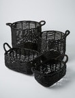 M&Co Cheveron Basket, 30cm, Black product photo View 02 S