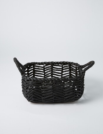 M&Co Cheveron Basket, Large, Black product photo