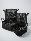 M&Co Cheveron Basket, Large, Black product photo View 02 S