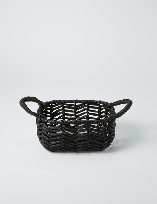 M&Co Cheveron Basket, Small, Black product photo