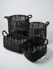 M&Co Cheveron Basket, Small, Black product photo View 02 S