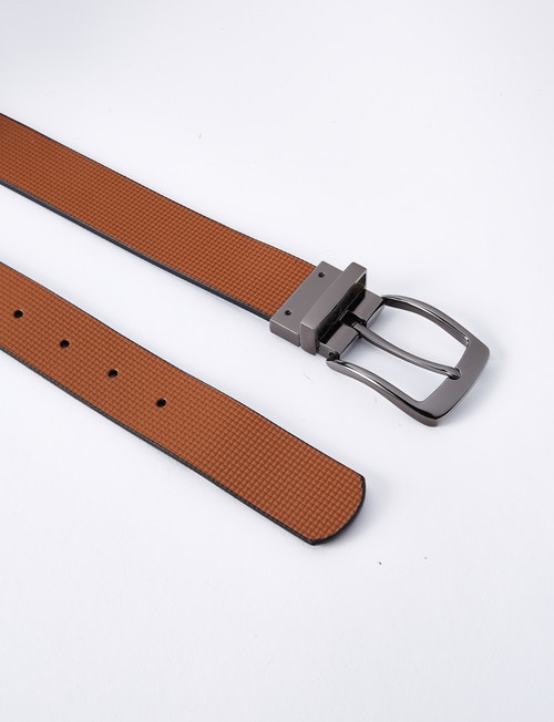 Laidlaw + Leeds Reversible Texture Belt, Black & Tan product photo View 04 L