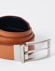 Laidlaw + Leeds Reversible Plain Belt, Navy & Tan product photo View 02 S