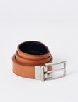 Laidlaw + Leeds Reversible Plain Belt, Navy & Tan product photo