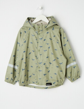 Mum 2 Mum Dinosaurs Rainwear Jacket, Sage product photo