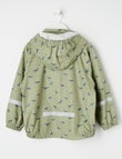 Mum 2 Mum Dinosaurs Rainwear Jacket, Sage product photo View 02 S