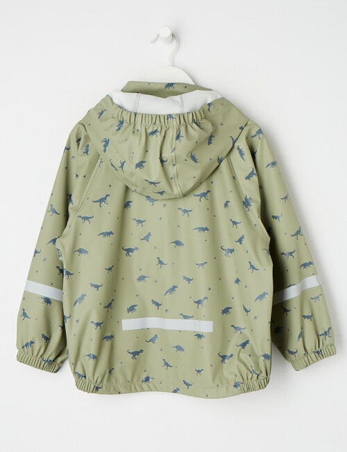 Mum 2 Mum Dinosaurs Rainwear Jacket, Sage product photo View 02 L