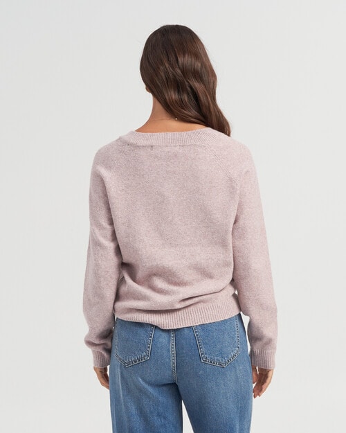 Vero Moda Doffy Long Sleeve Jumper, Woodrose product photo View 02 L