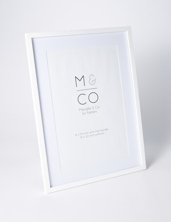 M&Co Gallery Frame, White, 16x22/12x18" product photo