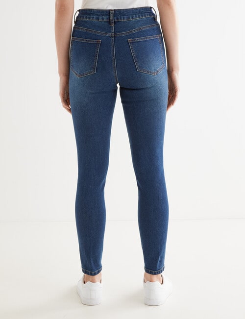 Denim Republic Shorter Length Stretch Skinny Jean, Blue Wash product photo View 02 L