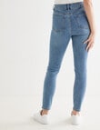 Denim Republic Shorter Length Stretch Skinny Jean, Mid Blue Wash product photo View 02 S