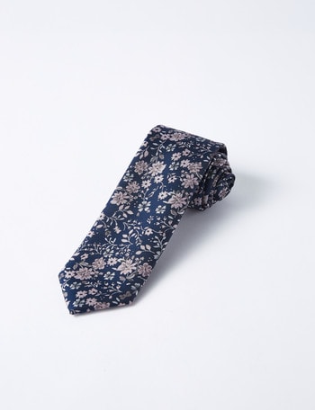 Laidlaw + Leeds Floral Vines Tie, 7cm, Pink product photo