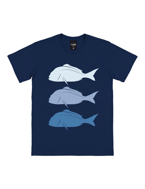 Mr Vintage Snapper Tee, Navy product photo