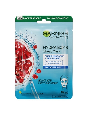 Garnier Hydra Bomb Sheet Mask Hyaluronic & Pomegranate, 28g product photo