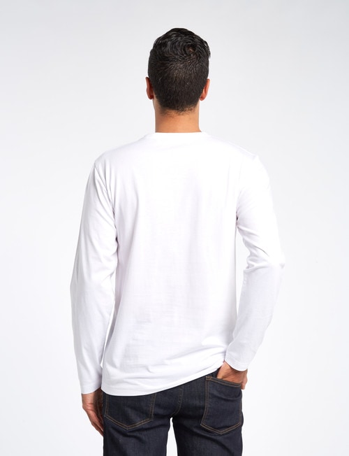 Chisel Long-Sleeve Crew-Neck Tee, White product photo View 02 L