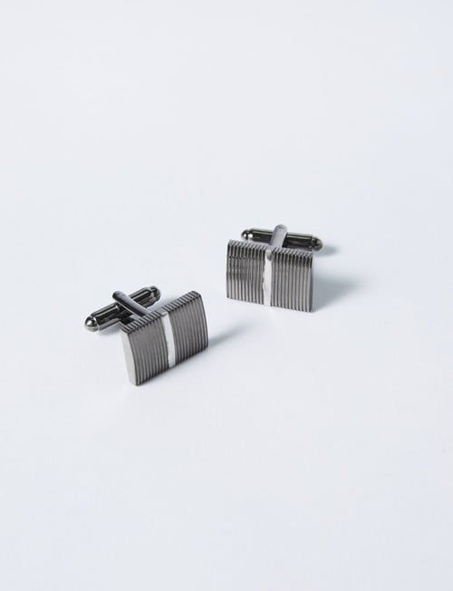 Laidlaw + Leeds Cufflink, Rectangle Lines product photo View 02 L