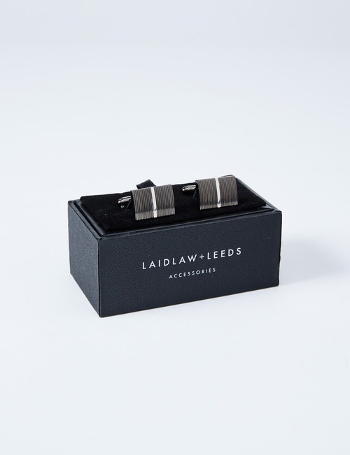 Laidlaw + Leeds Cufflink, Rectangle Lines product photo View 03 L