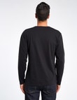 Chisel Long-Sleeve Crew-Neck Tee, Black product photo View 02 S