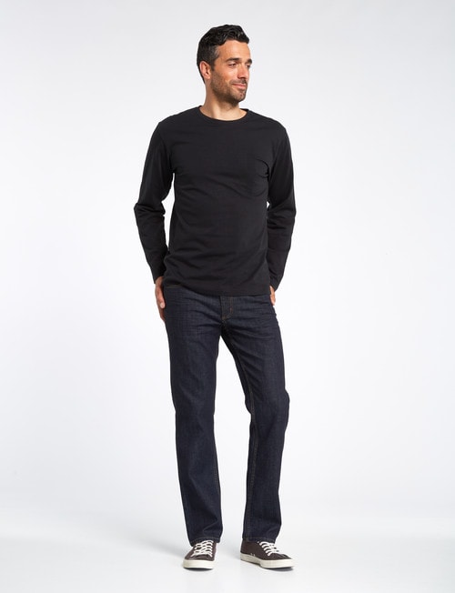 Chisel Long-Sleeve Crew-Neck Tee, Black product photo View 03 L