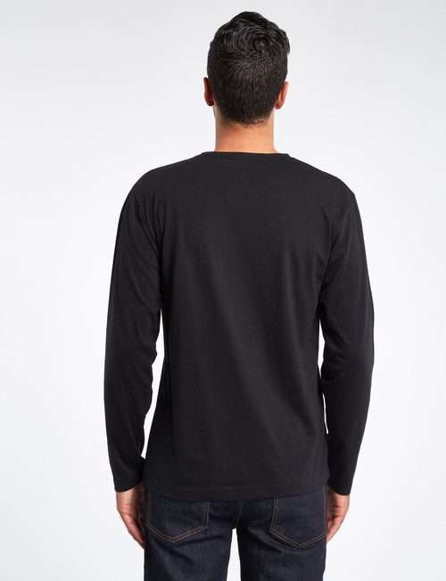 Chisel Long-Sleeve Crew-Neck Tee, Black product photo View 02 L