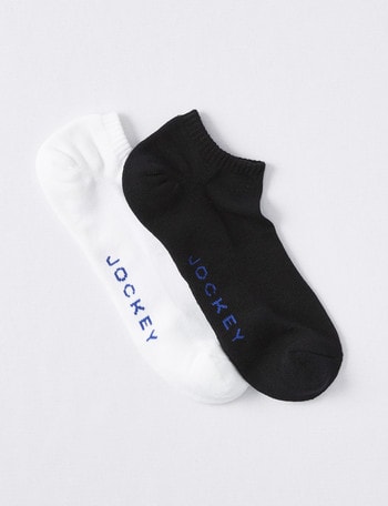 Jockey 24/7 Trainer Sock, 2-Pack, Black/White product photo