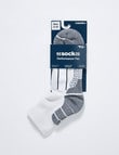 NZ Athletic NZ Sock Co Performance-Tec Quarter Crew Sock, White product photo View 02 S