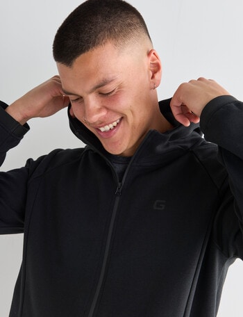 Gym Equipment Pace Zip Through Hoodie, Black product photo