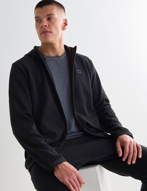 Gym Equipment Pace Zip Through Hoodie, Black product photo View 06 L